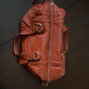 Coach Women's Satchel - Rich Brown with Gold Details